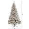 10ft. Pre-Lit Flocked White River Mountain Pine Artificial Christmas Tree, Clear LED Lights